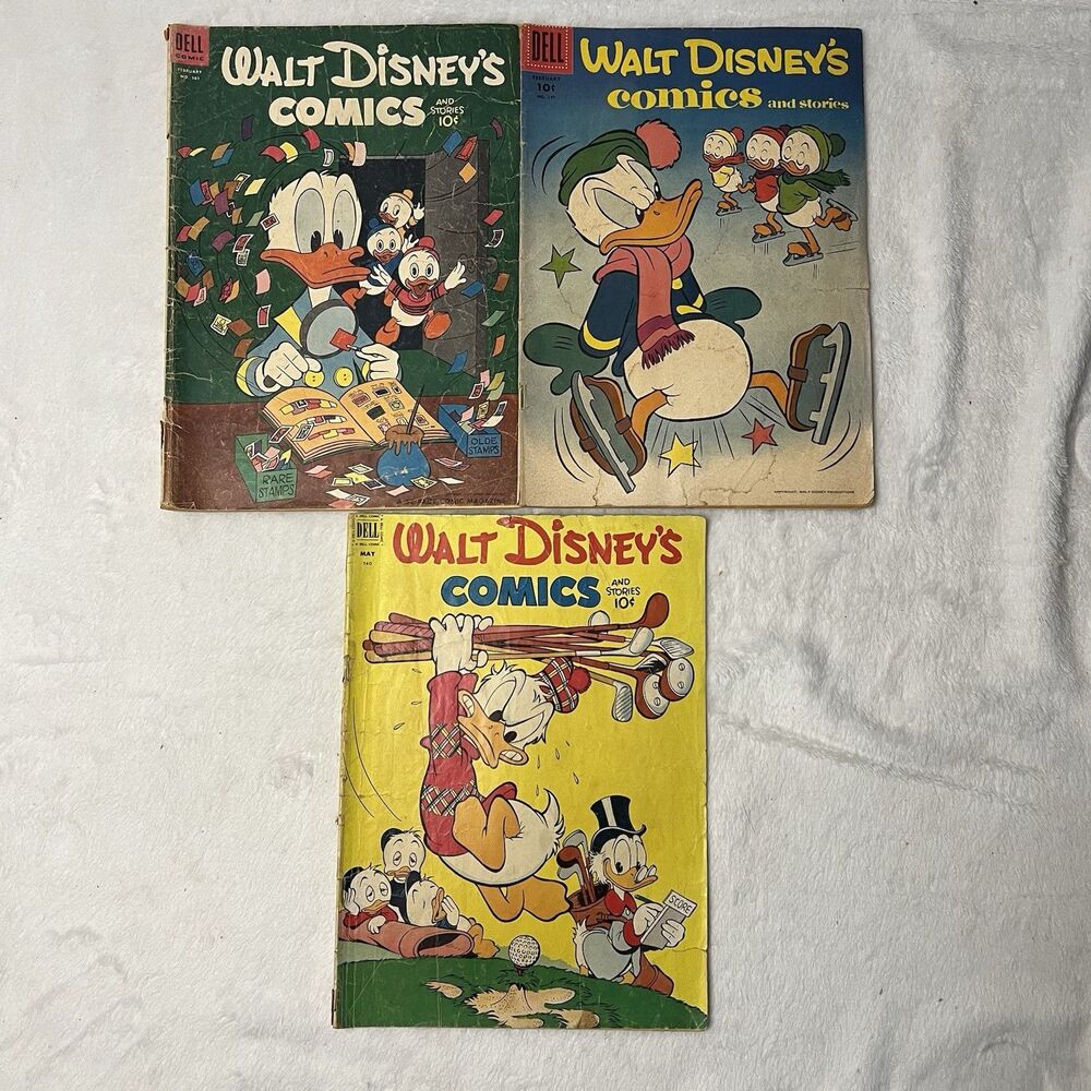 Dell Comics Lot Walt Disney's Comics #140 1st Appearance Gyro Gearloose Ducks